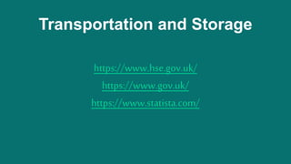 Transportation and Storage
https://www.hse.gov.uk/
https://www.gov.uk/
https://www.statista.com/
 