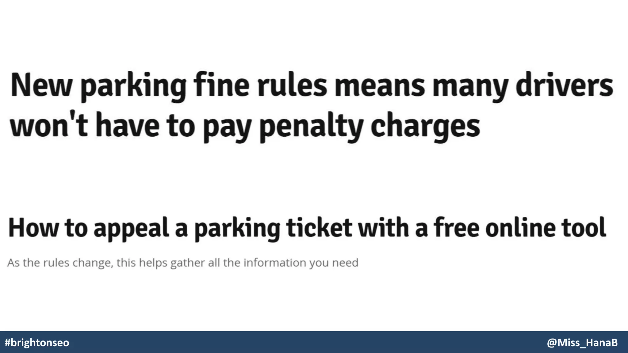 #brightonseo @Miss_HanaB
 