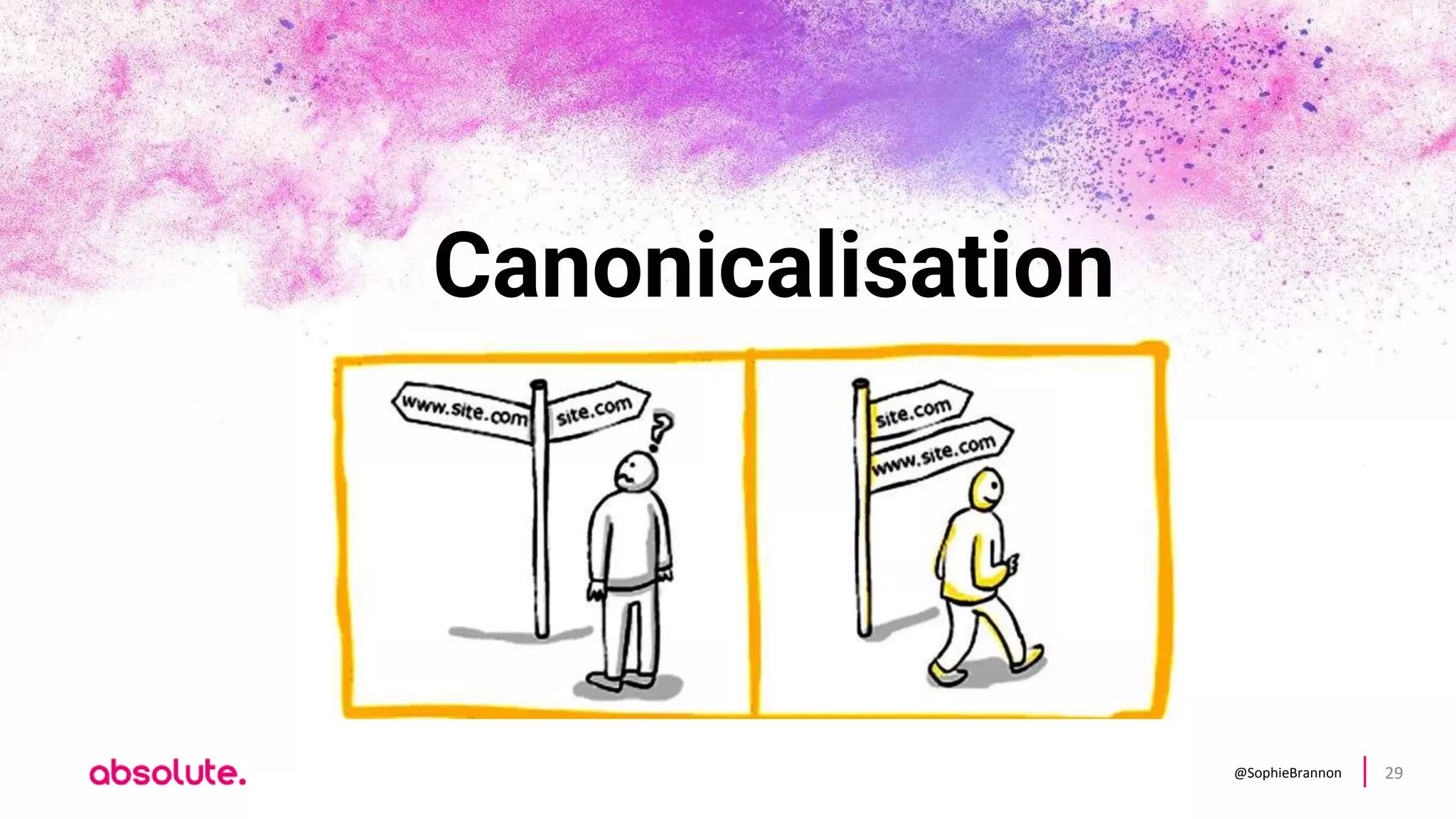 @SophieBrannon 29
Canonicalisation
 