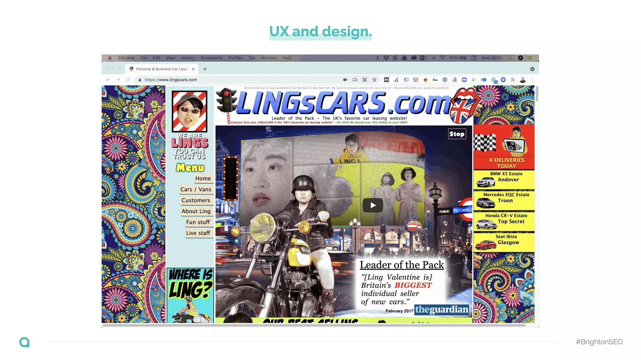 UX and design.
#BrightonSEO
 