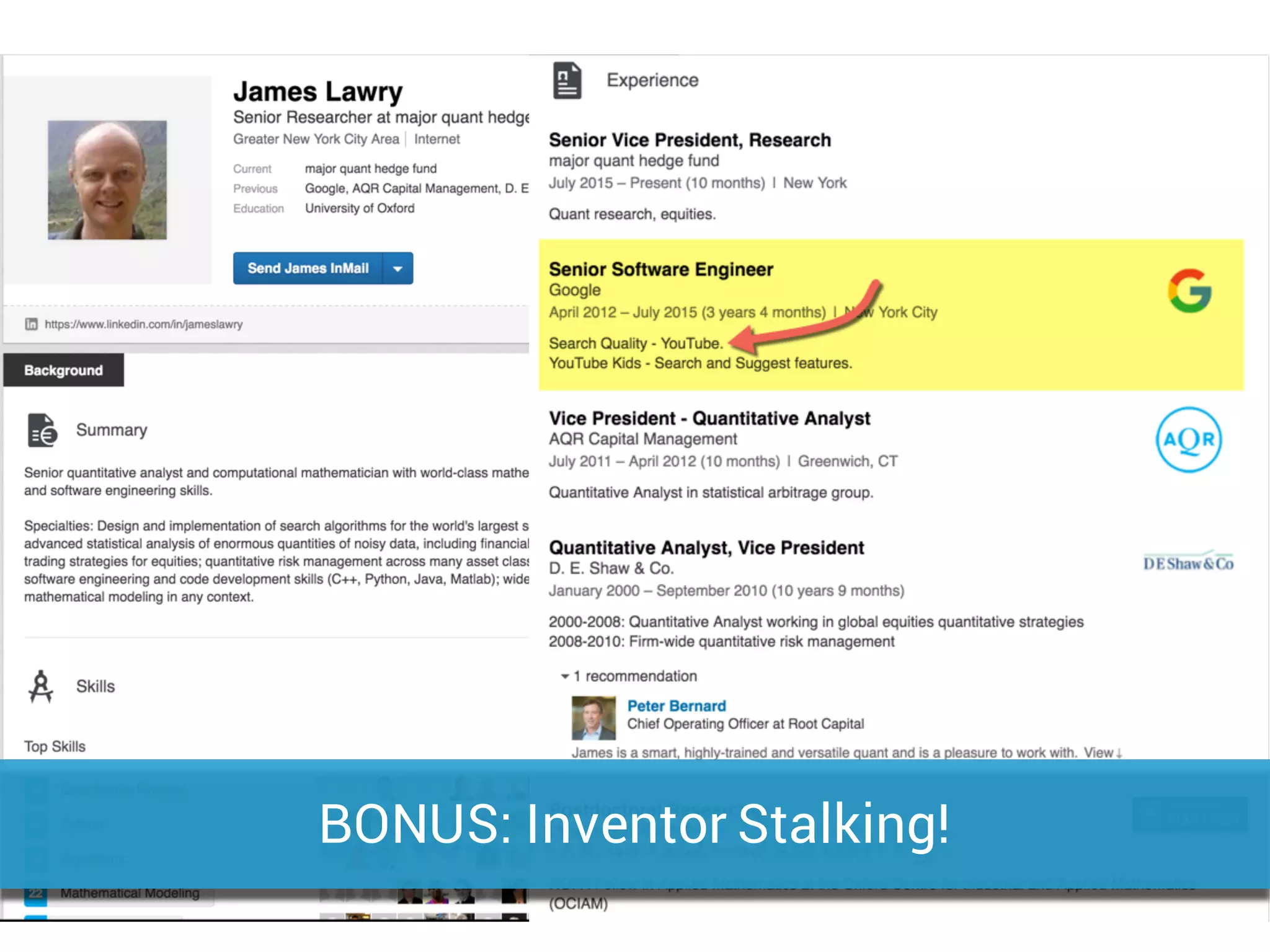 BONUS: Inventor Stalking!
 