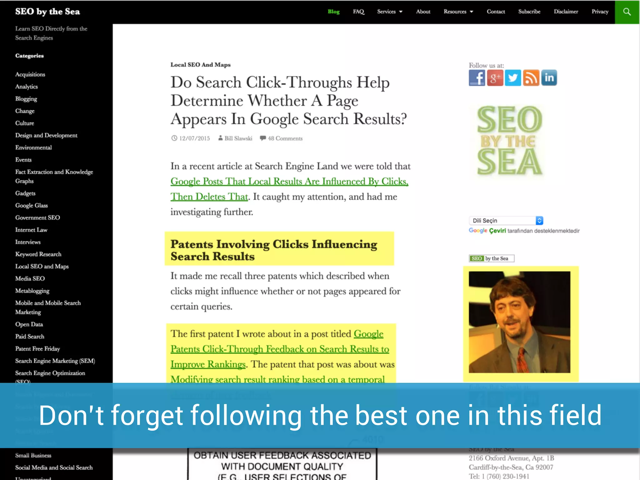 Don’t forget following the best one in this field
 