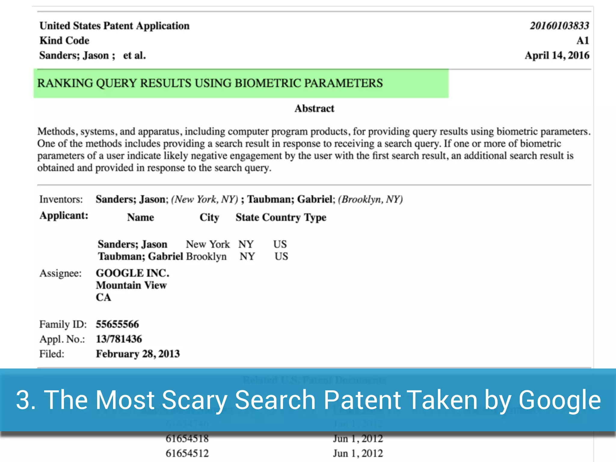 3. The Most Scary Search Patent Taken by Google
 