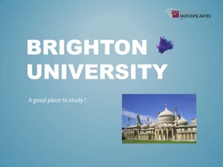 BRIGHTON
UNIVERSITY
A good place to study !
 