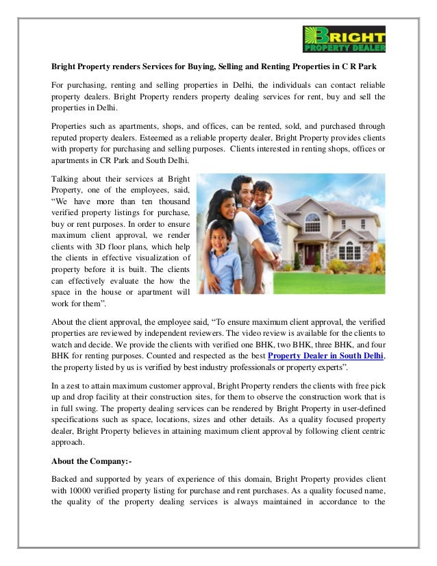 bright property renders services for buying selling and renting prop renders services