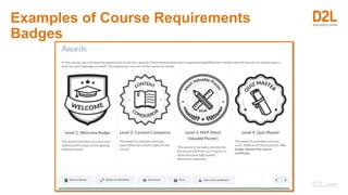 Badges and Certificates with the Brightspace Awards Tool | PPTX