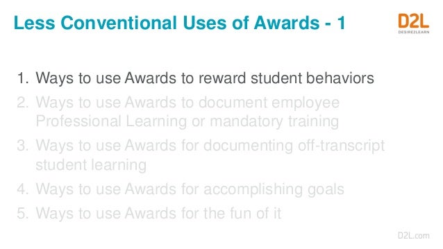 badges and certificates with the brightspace awards tool professional awards certificates