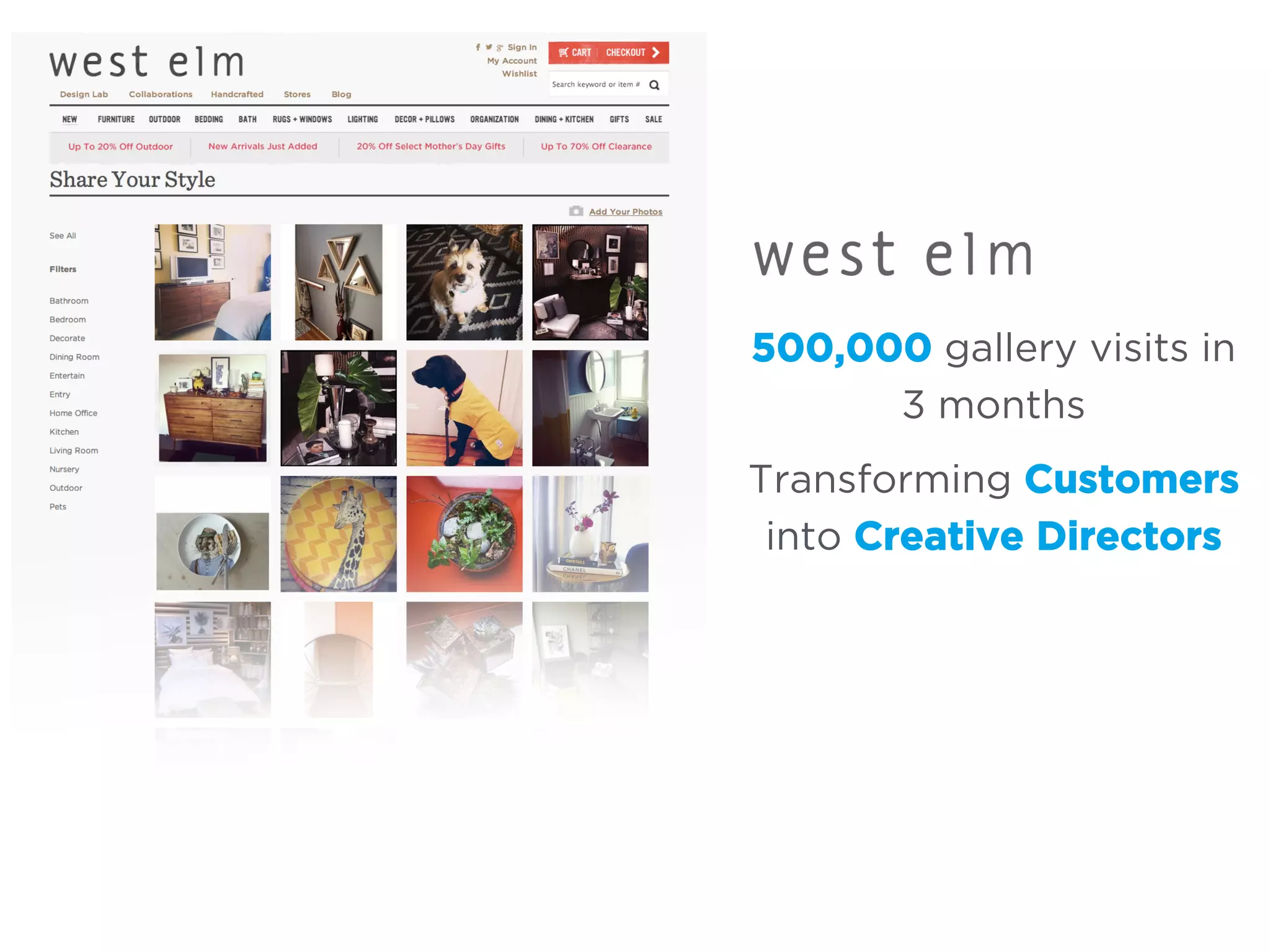 500,000 gallery visits in
3 months
Transforming Customers
into Creative Directors
 