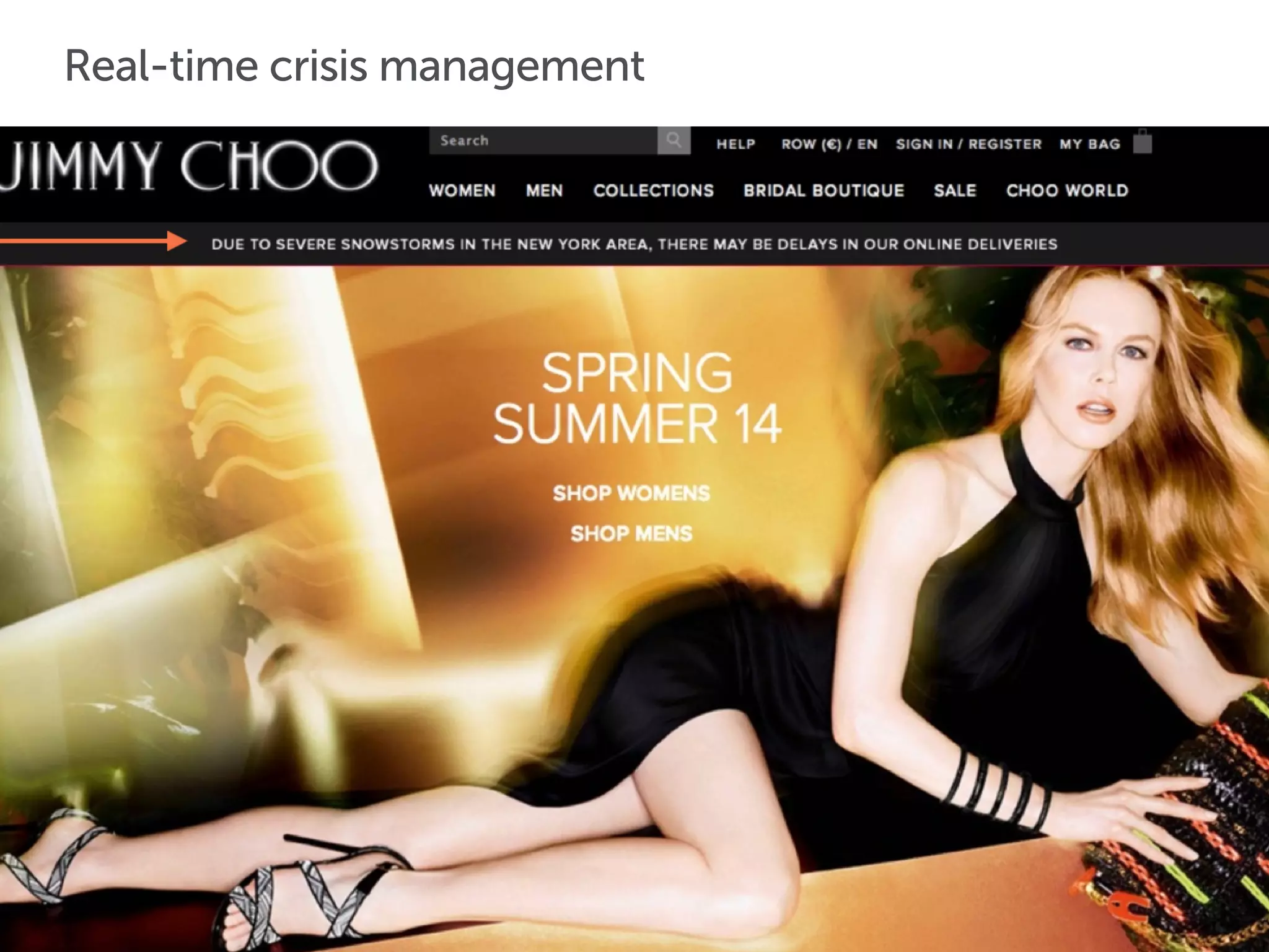 Real-time crisis management
 