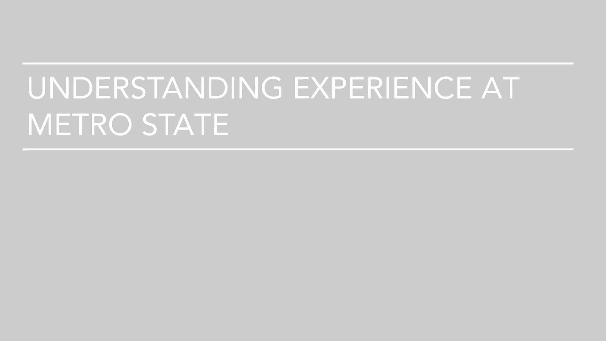 Introduction to Student Service Design © 2021 brightspot strategy. All Rights Reserved
UNDERSTANDING EXPERIENCE AT
METRO STATE
 
