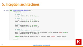 37
Natalino Busa - @natbusa
5. Inception architectures
 