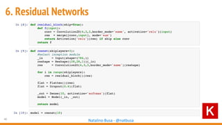 40
Natalino Busa - @natbusa
6. Residual Networks
 