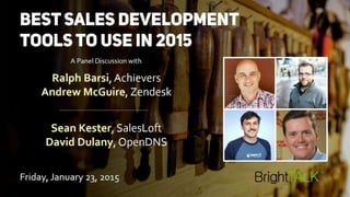Best Sales Development Tools to Use in 2015