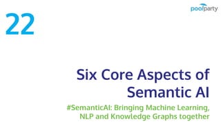 Six Core Aspects of
Semantic AI
#SemanticAI: Bringing Machine Learning,
NLP and Knowledge Graphs together
22
 