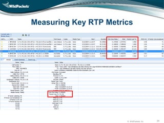 © WildPackets, Inc. 24
Measuring Key RTP Metrics
 