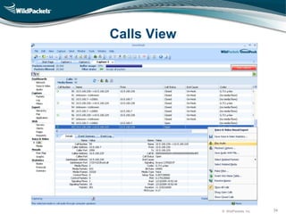 © WildPackets, Inc. 34
Calls View
 