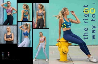 ART. B9
Top reforzado de microfibra sublimada
con algodón interno
Talles: S al XL
Colores:
ART. G5
Calza de algodón & lycra con doble cintura
Talles: S al XL
Colores: Negro - Marino - Melange - Topo
Black
Blue
África
Rosé
Salmón
Grey
86 | BGX
 