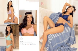 T
a
l
l
e
s
E
speciales
•
T
a
l
l
e
s
E
s
p
e
c
ia
l
e
s
•
ART. 1084
Conjunto taza soft Marilyn de puntilla con less
Talles: 90 al 105
Colores: Blanco - Negro - Flamingo - Marino - Menta - Lila
26 | Intimates Intimates | 27
 