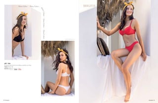 ART. 1504
Conjunto taza soft de microfibra y puntilla con less
Talles: 85 al 100
Colores: Blanco - Negro - Rojo
Alma Libre ~ Alma Libre ~ A
l
m
a
L
ibre
~
Alma
Libre
~
Alma
Libre
~
Alma
Libre
~
12 | Intimates Intimates | 13
 