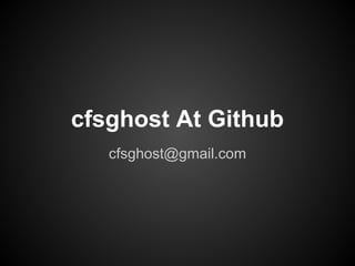 cfsghost At Github
cfsghost@gmail.com
 