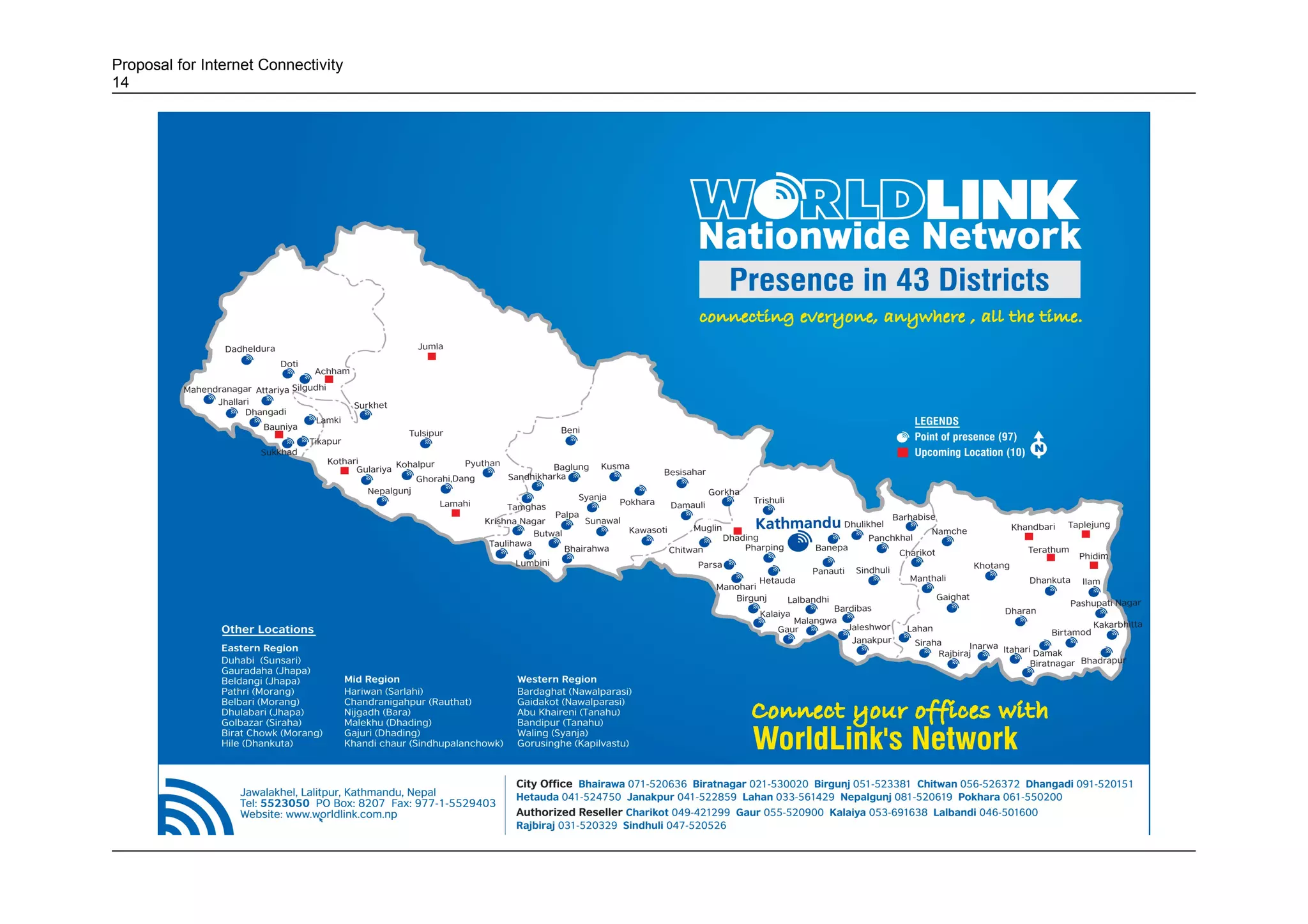 Proposal for Internet Connectivity
14
 