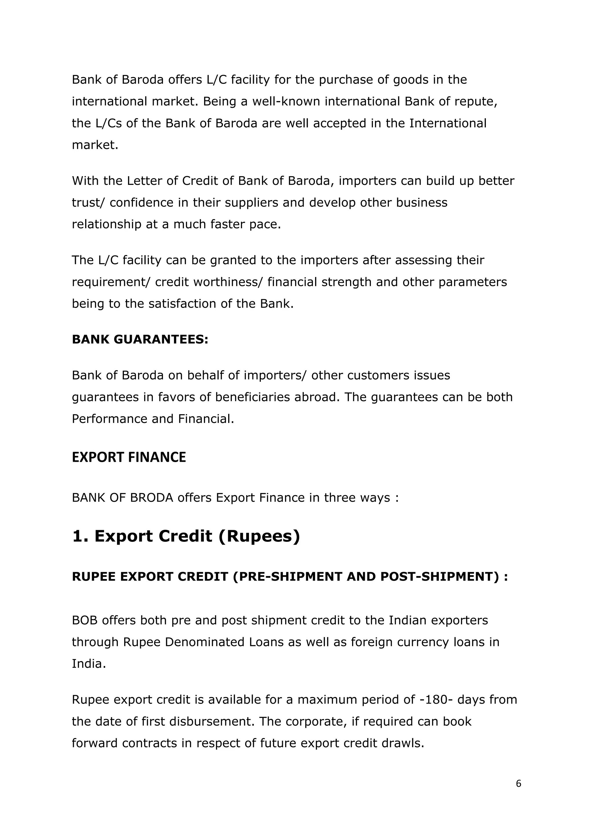 Brijal's report on import n export