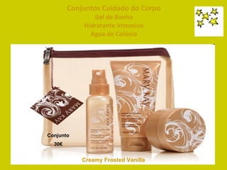 Conjuntos Cuidado do Corpo Gel de Banho Hidratante Intensivo Água de Colónia Conjunto 30€ Creamy Frosted Vanilla 