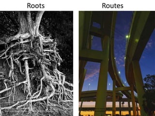 RootsRoutesImage used under a CC licence from http://www.flickr.com/photos/aj_baxter/4928482178/Image used under CC licence from http://www.flickr.com/photos/20013727@N02/1966810552/