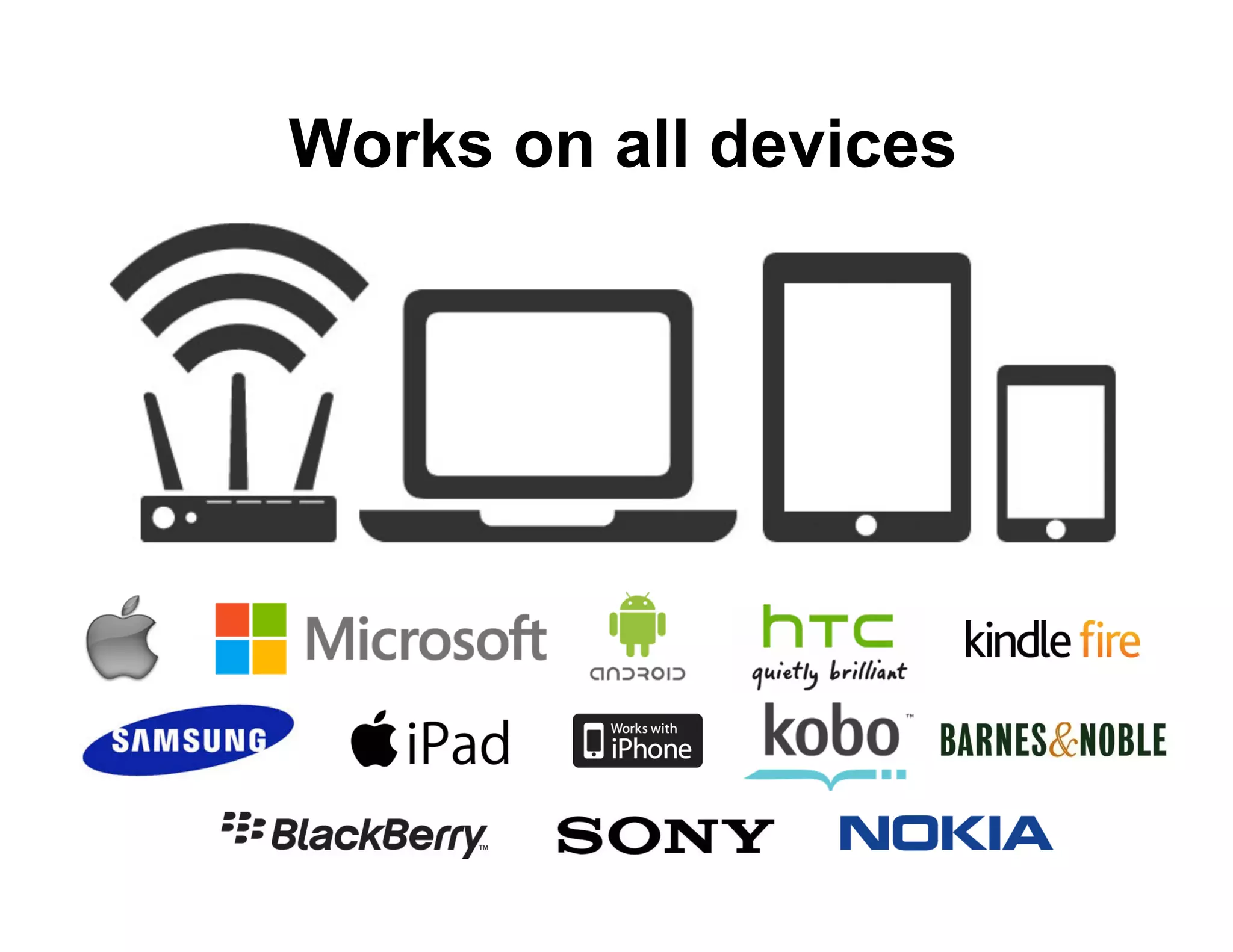 Works on all devices
 