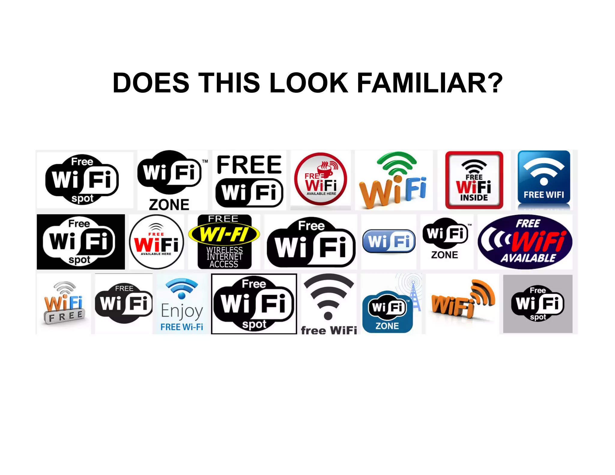 DOES THIS LOOK FAMILIAR?
 