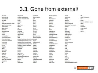 22
3.3. Gone from external/
 