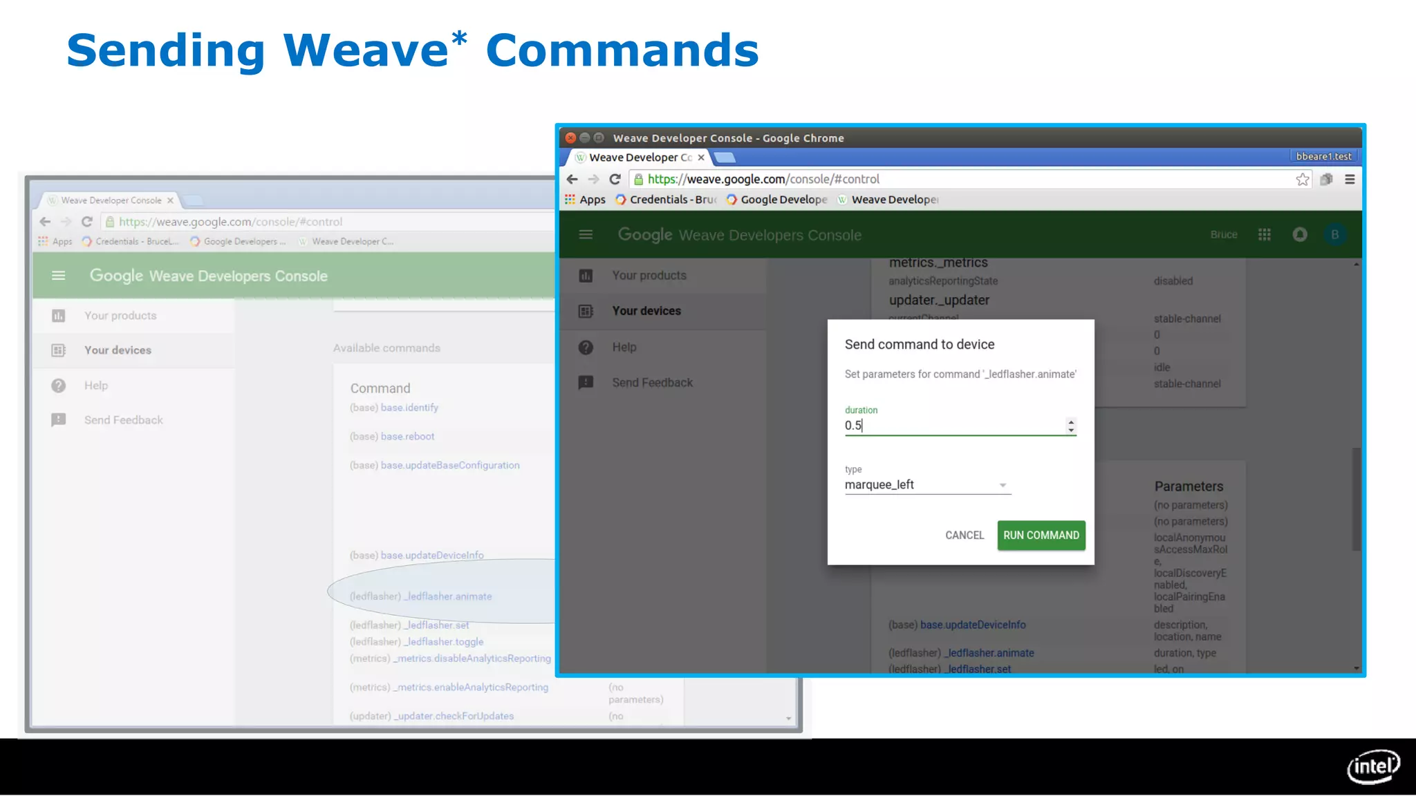 Sending Weave* Commands
 