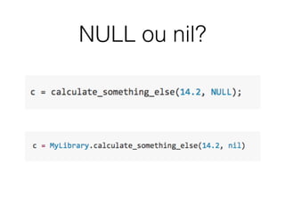 NULL ou nil?
 