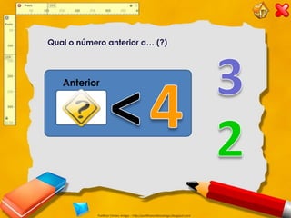 Qual o número anterior a… (?)




   Anterior




            Partilhar Ombro Amigo – http://partilharombroamigo.blogspot.com
 
