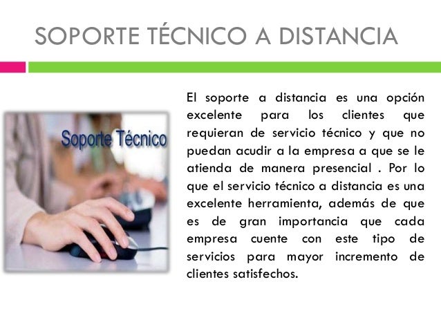 BRINDAR SOPORTE TECNICO A DISTANCIA