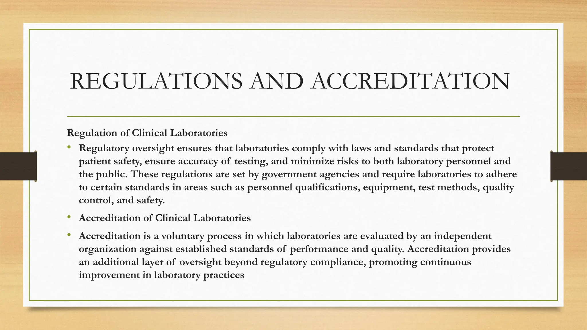 CLT - Organization of Clinical Laboratory | PPTX