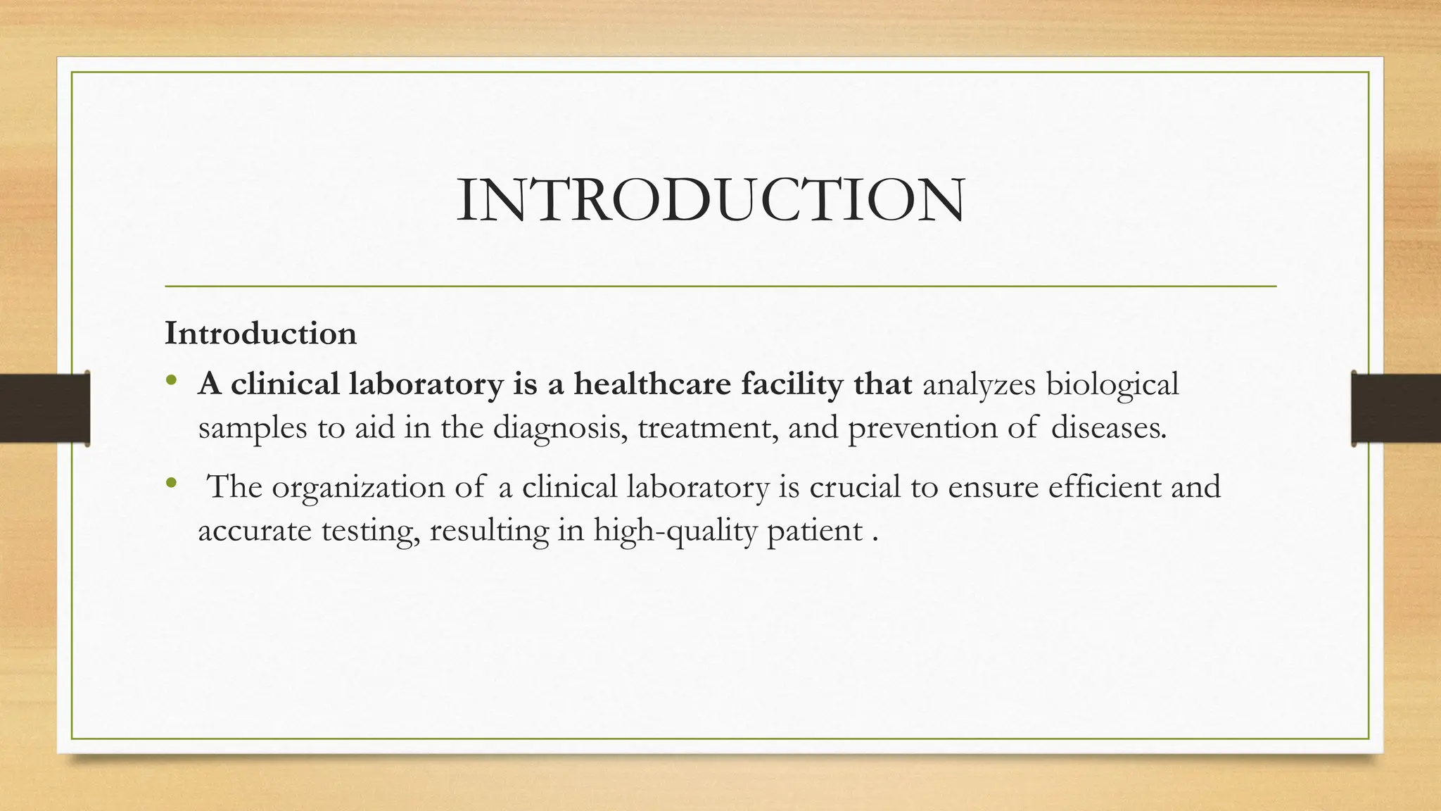 CLT - Organization of Clinical Laboratory | PPTX