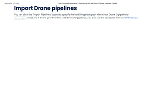 Bring Continuous Integration to Your Laptop With the Drone CI Docker ...