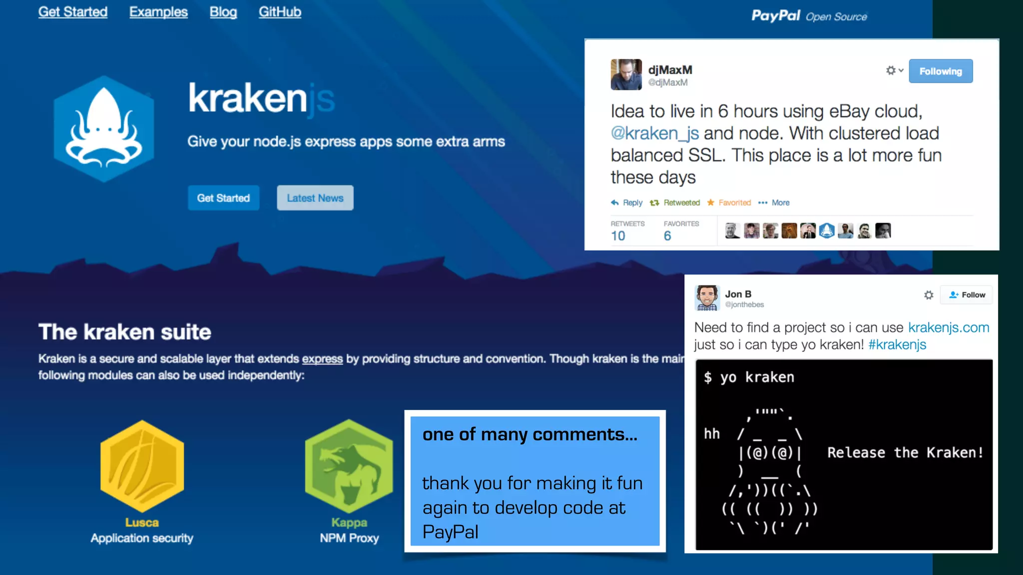 one of many comments…
thank you for making it fun
again to develop code at
PayPal
 