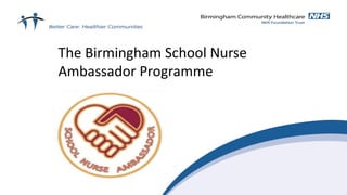 The Birmingham School Nurse
Ambassador Programme
 
