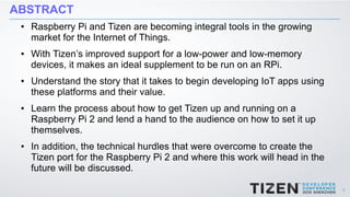 Bringing Tizen to a Raspberry Pi 2 Near You