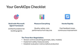 Bringing AI Agents to Life: GenAIOps for Scalable, Reliable AI ...