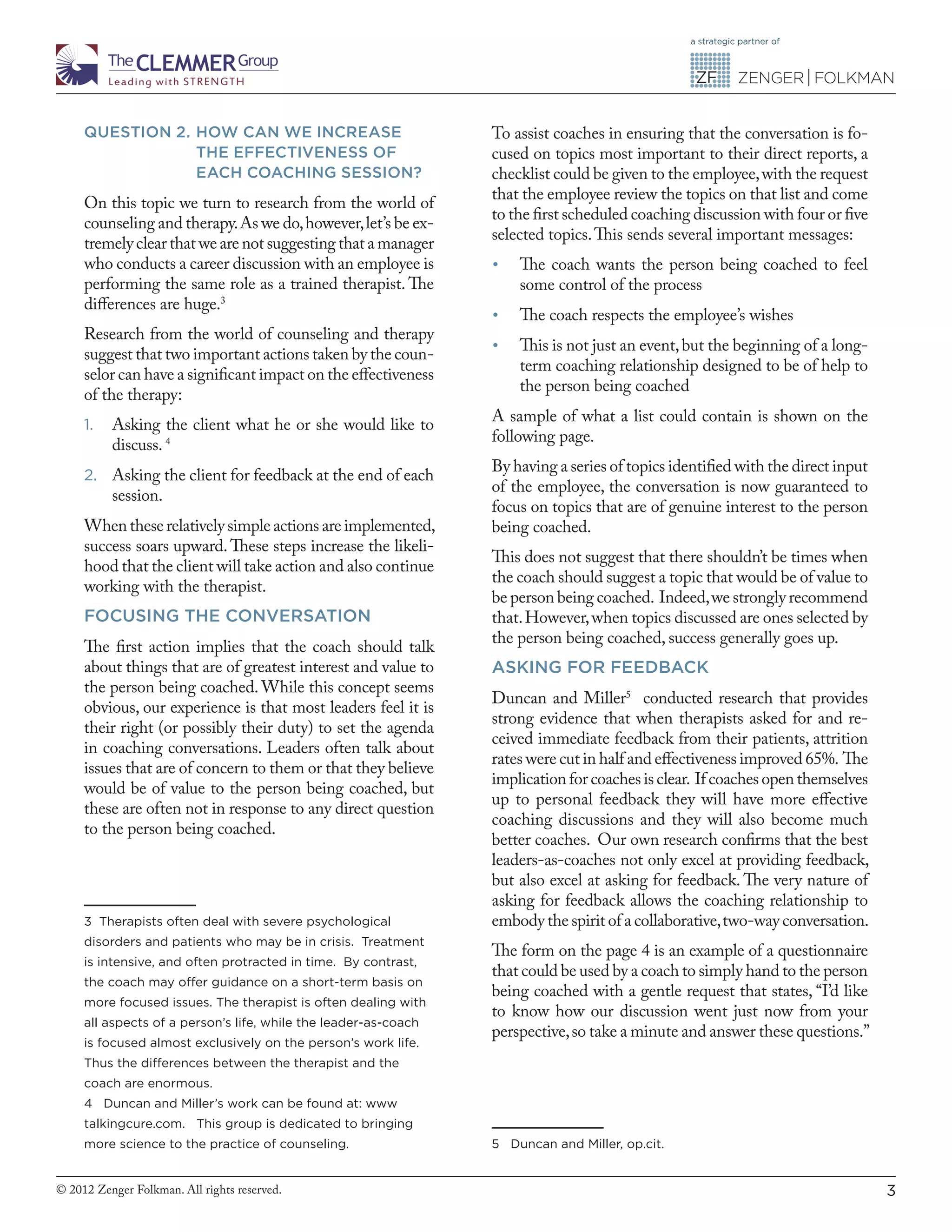 Bringing Science to the Art of Coaching | PDF