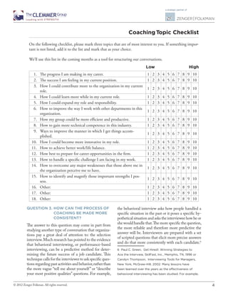 Bringing Science to the Art of Coaching | PDF