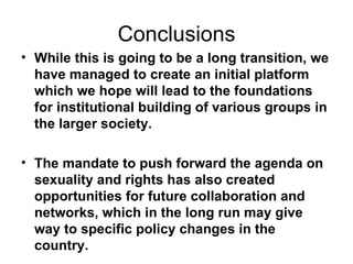 Conclusions
• While this is going to be a long transition, we
  have managed to create an initial platform
  which we hope...
