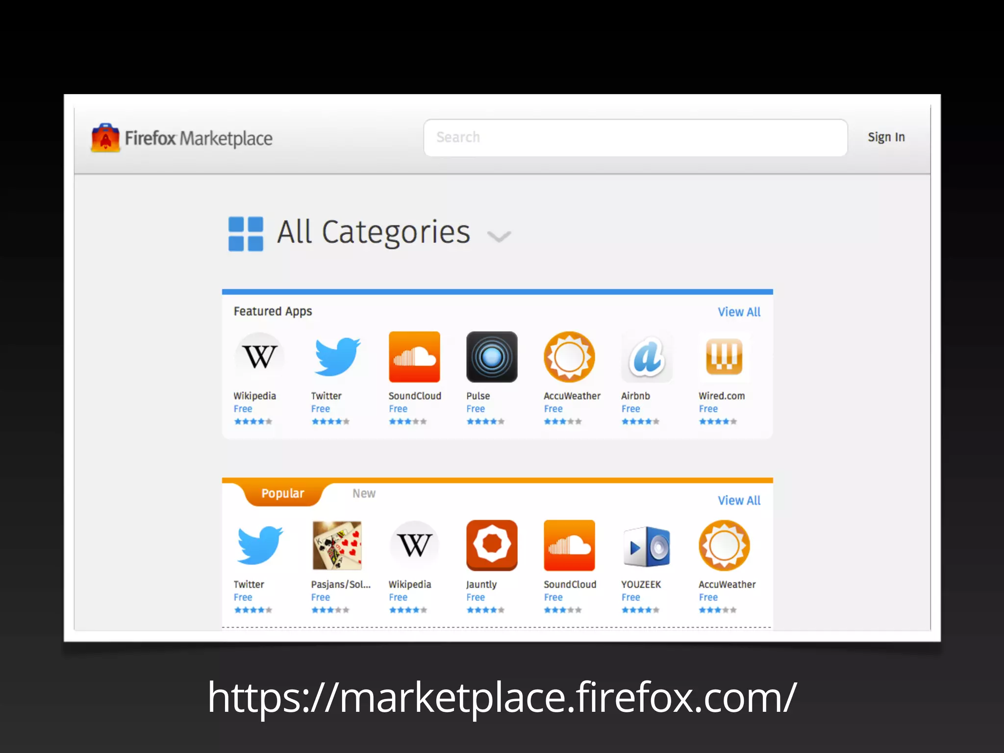 https://marketplace.firefox.com/
 