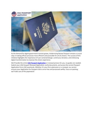A closer look at Us Passport Renewal Process