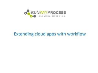 Extending cloud apps with workflow
 