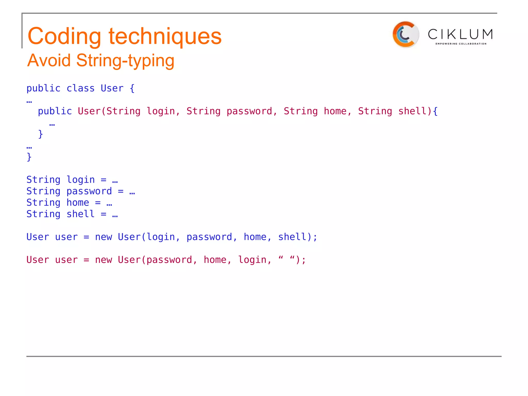 Generate a test class/method. http://moreunit.sourceforge.net/ 