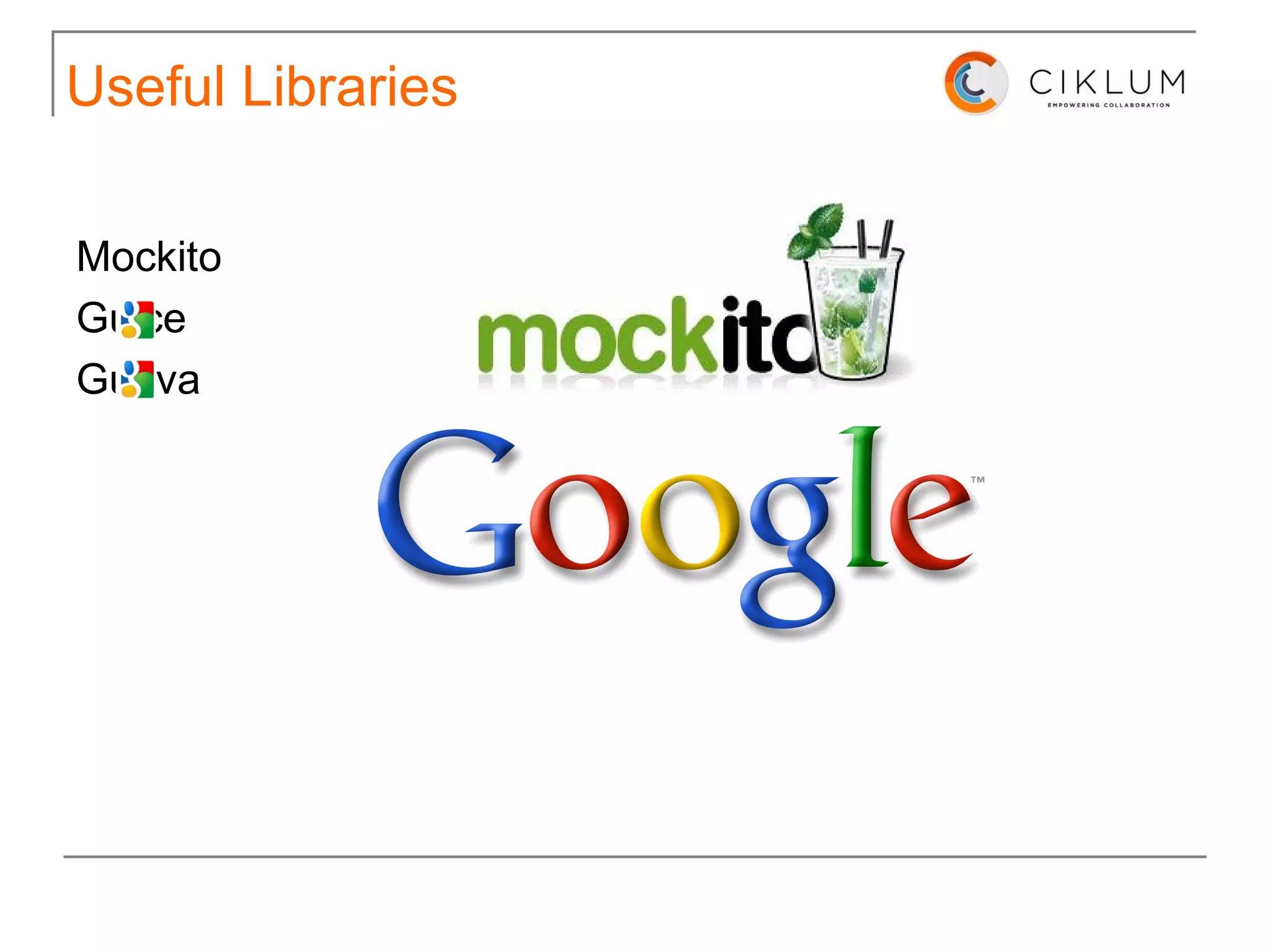 Useful Libraries Mockito 